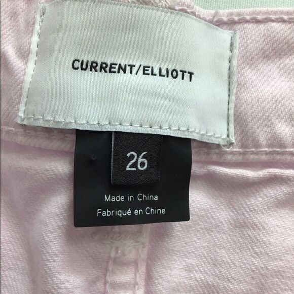 Current/Elliott Pink The Wray Mid-Rise Bell Bottom Wide Leg Jeans New Size 26 - Picture 16 of 16